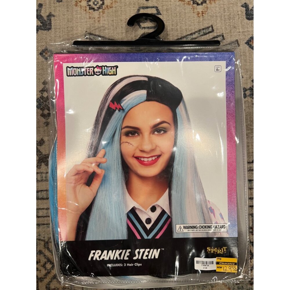 Monster‎ High Frankie Stein Child Wig Spirit Halloween Costumes Dress Up SEALED